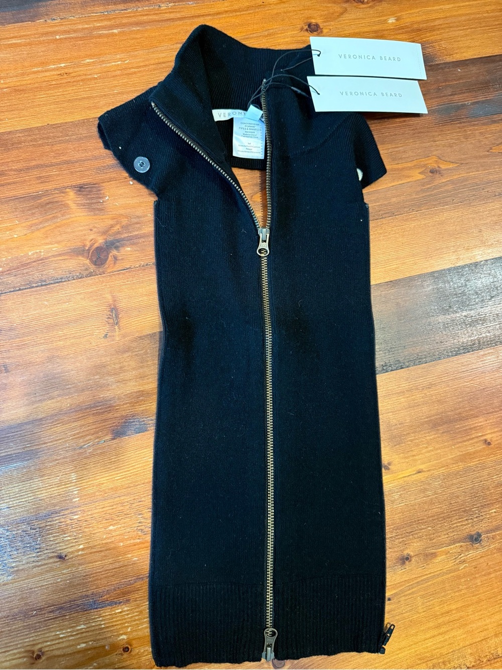 Veronica Beard Cashmere Uptown Dickey Black New with Tags